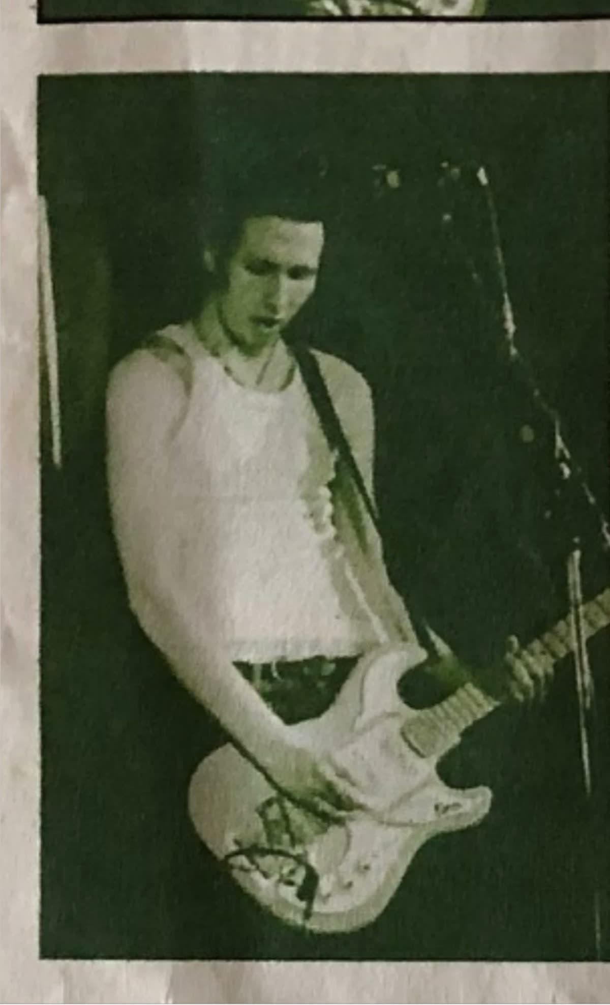 Nicolas Lekai on guitar with Pushkin, Shoreditch, 1998